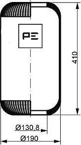 PE Automotive 084.077-70A - Bellow, air suspension autospares.lv