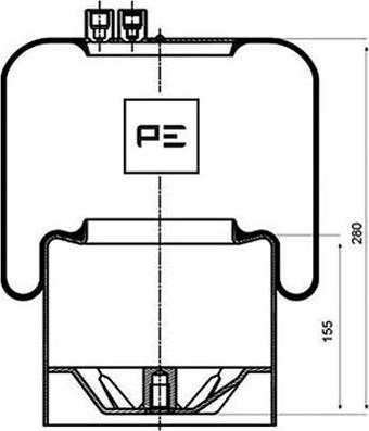 PE Automotive 084.107-77A - Bellow, air suspension autospares.lv