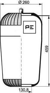 PE Automotive 084.111-70A - Bellow, air suspension autospares.lv