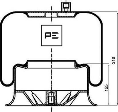 PE Automotive 084.111-73A - Bellow, air suspension autospares.lv