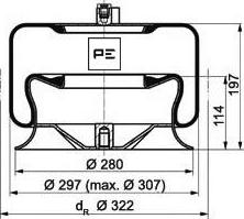 PE Automotive 084.260-72A - Bellow, air suspension autospares.lv