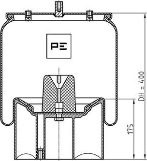 PE Automotive 084.268-71A - Bellow, air suspension autospares.lv