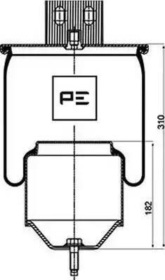 PE Automotive 084.263-12A - Bellow, air suspension autospares.lv