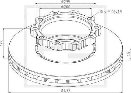 Truckfrenos TF.28.26.1002 - Brake Disc autospares.lv