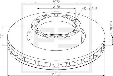 PE Automotive 026.658-10A - Brake Disc autospares.lv