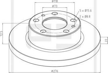 PE Automotive 026.669-10A - Brake Disc autospares.lv