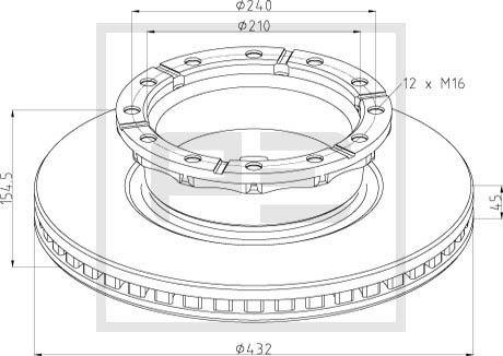 PE Automotive 026.673-10A - Brake Disc autospares.lv