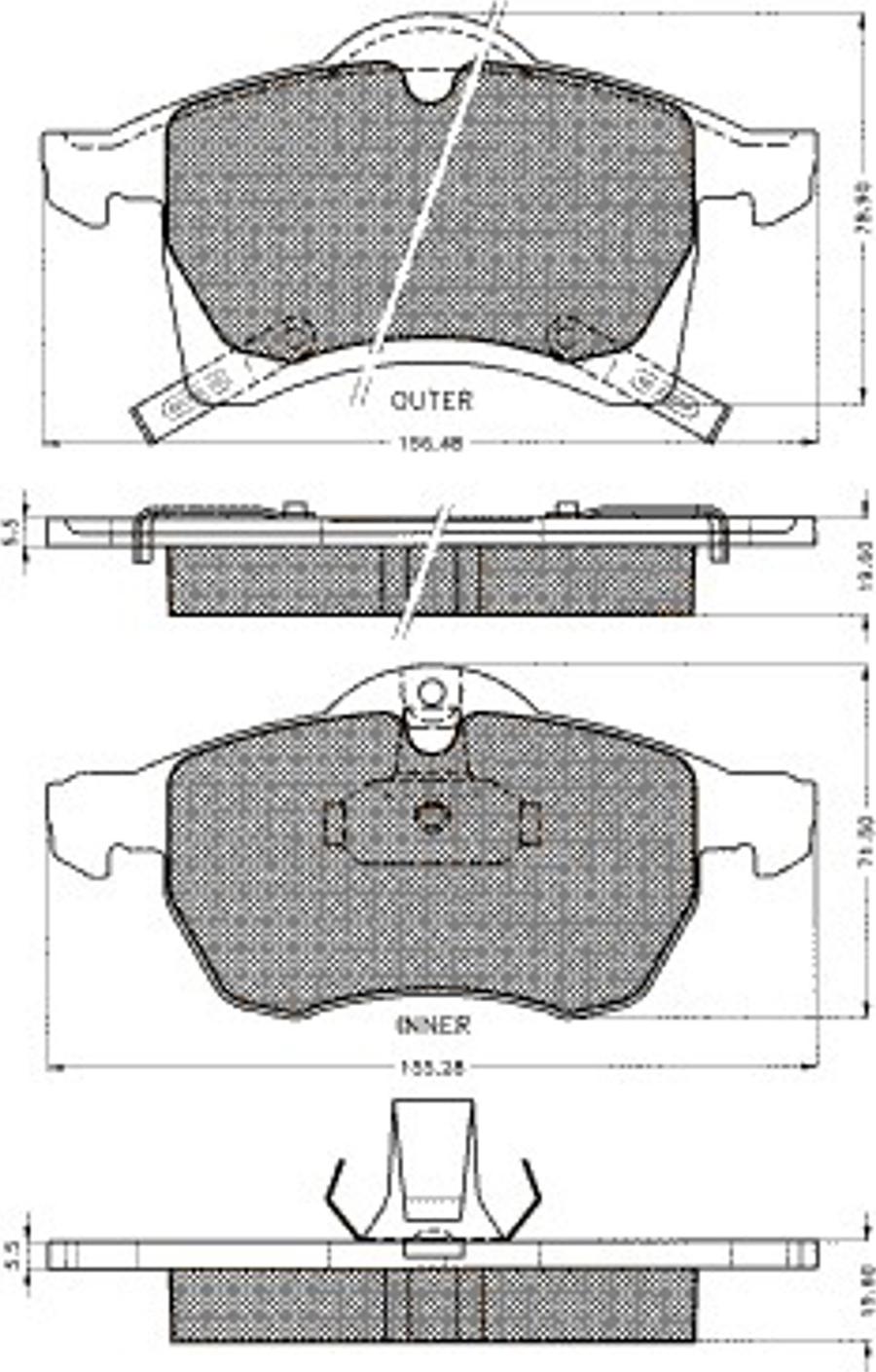 Pex 7490S - Brake Pad Set, disc brake autospares.lv