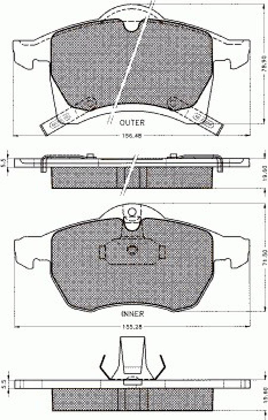 Pex 7.490 - Brake Pad Set, disc brake autospares.lv