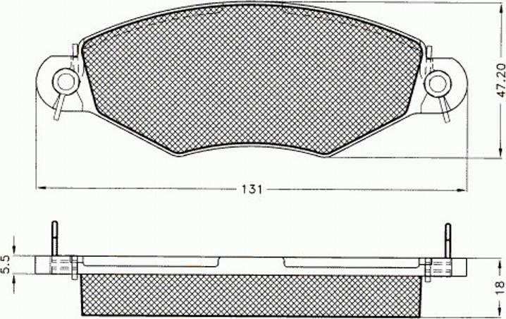 Pex 7.492 - Brake Pad Set, disc brake autospares.lv