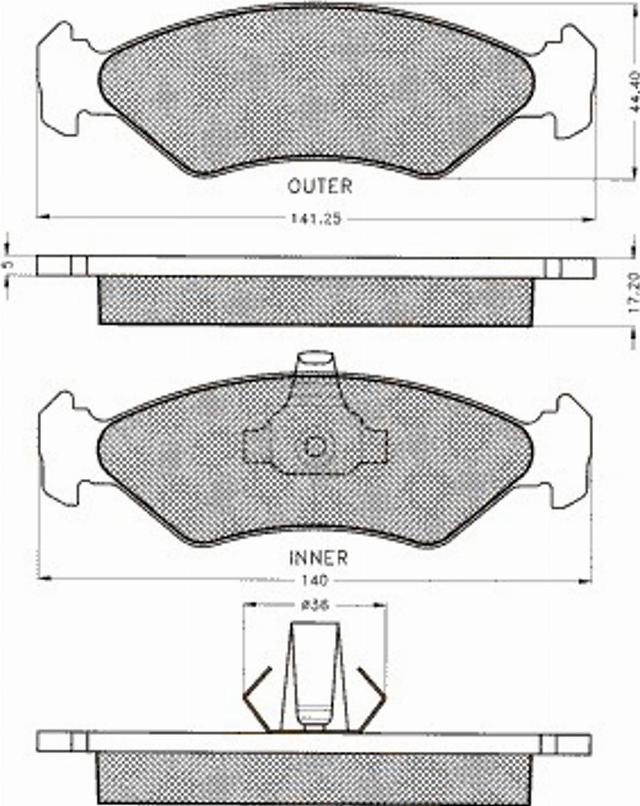 Pex 7446S - Brake Pad Set, disc brake autospares.lv