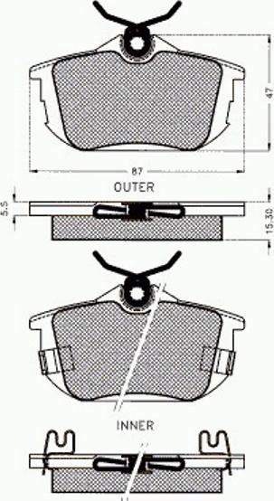 Pex 7.458 - Brake Pad Set, disc brake autospares.lv