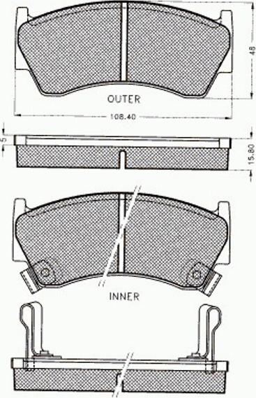 Pex 7412 - Brake Pad Set, disc brake autospares.lv