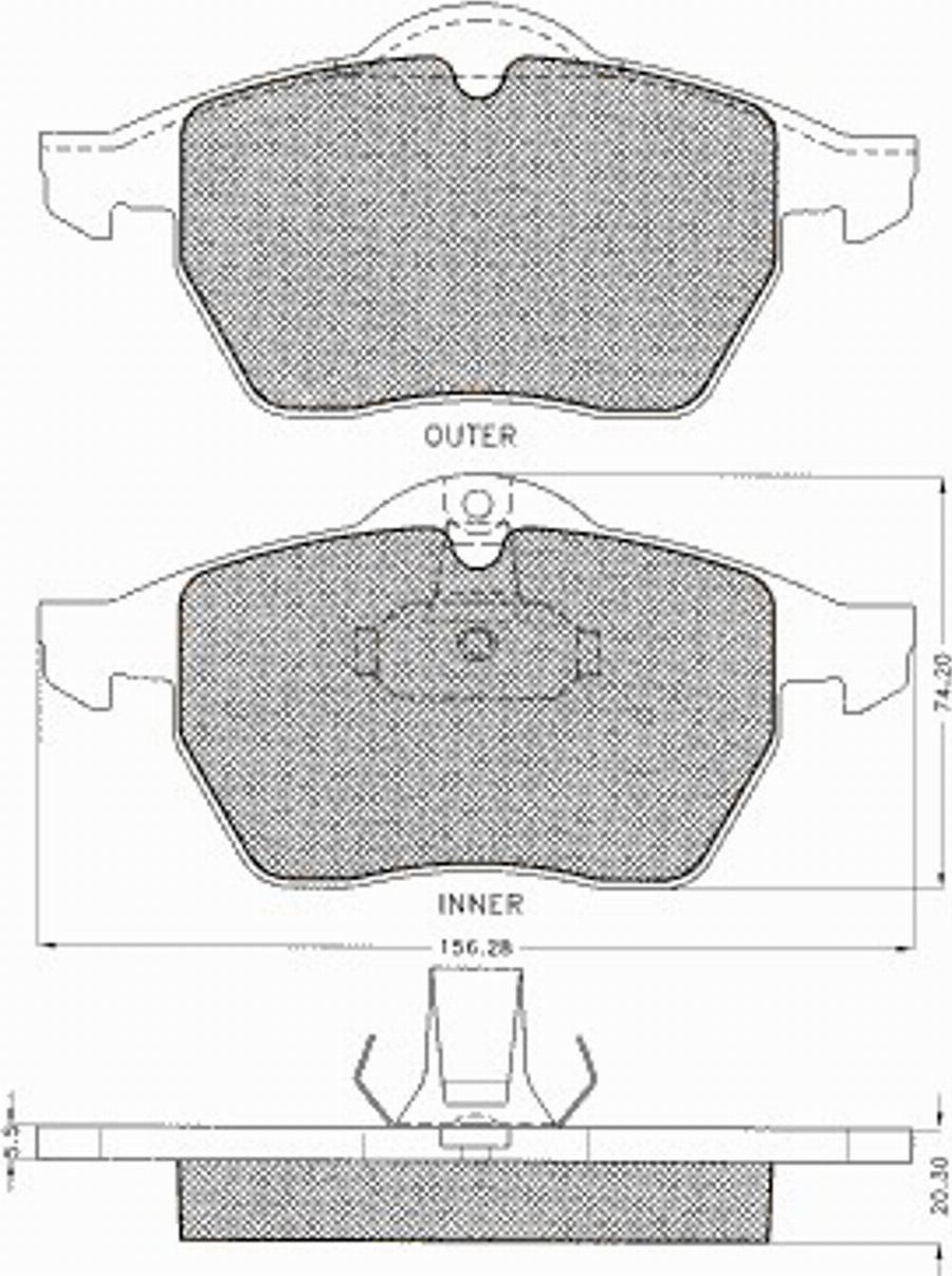 Pex 7436S - Brake Pad Set, disc brake autospares.lv