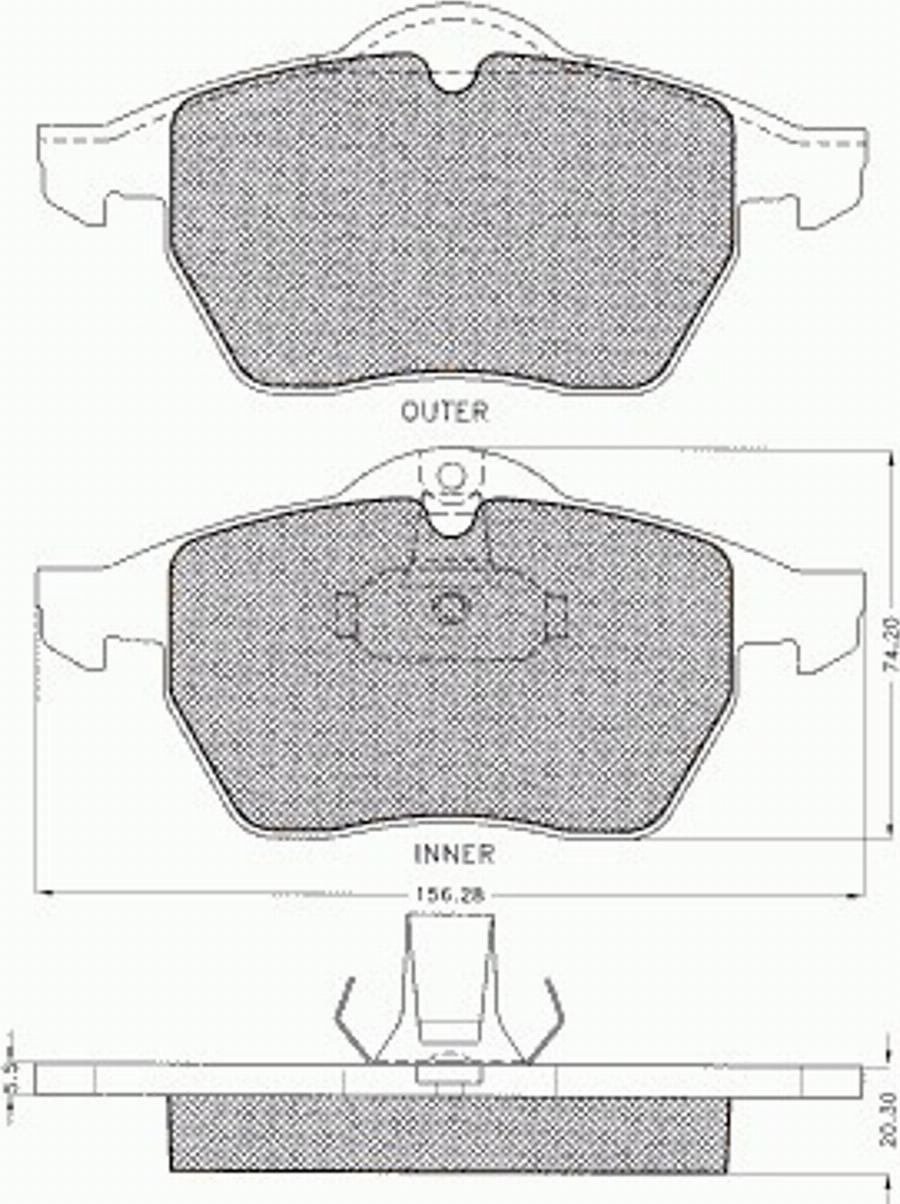 Pex 7.436 - Brake Pad Set, disc brake autospares.lv