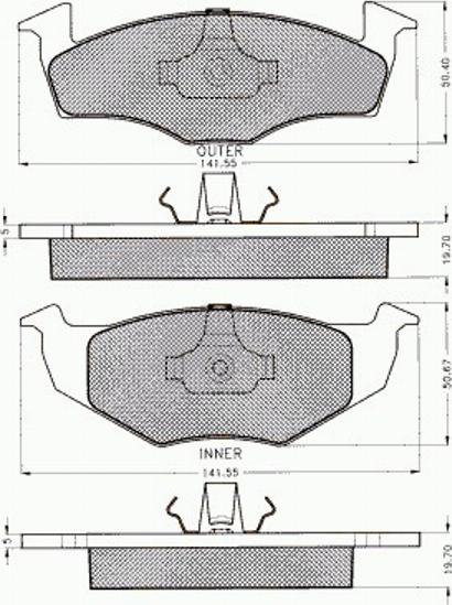 Pex 7.428 - Brake Pad Set, disc brake autospares.lv