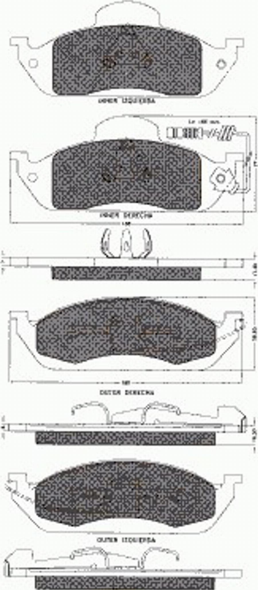 Pex 7.500 - Brake Pad Set, disc brake autospares.lv