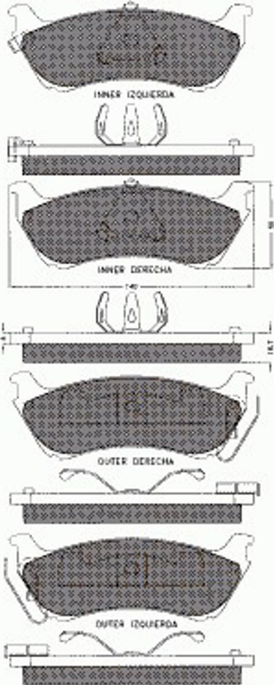 Pex 7501 - Brake Pad Set, disc brake autospares.lv