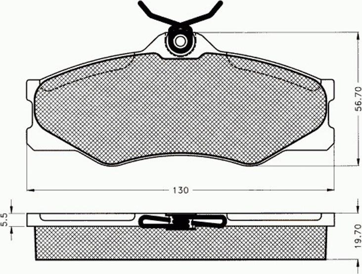 Pex 7.031 - Brake Pad Set, disc brake autospares.lv