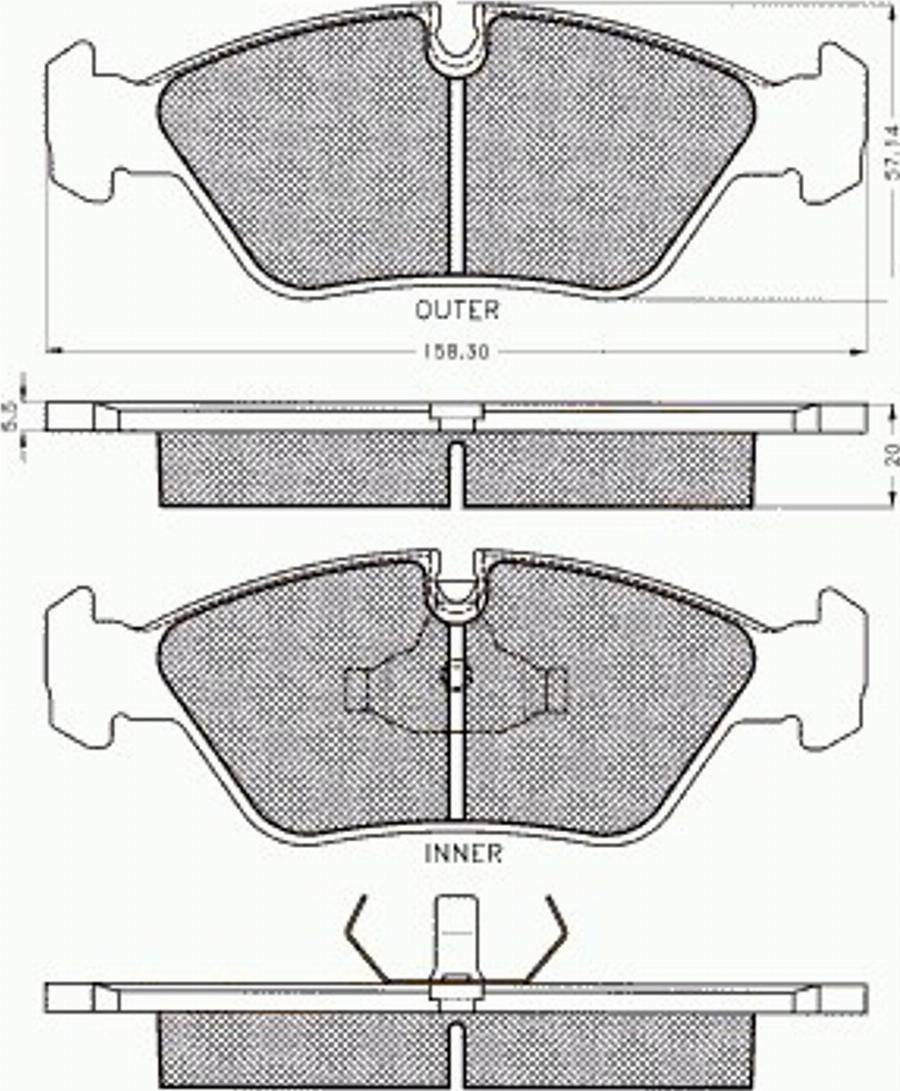 Pex 7156 - Brake Pad Set, disc brake autospares.lv