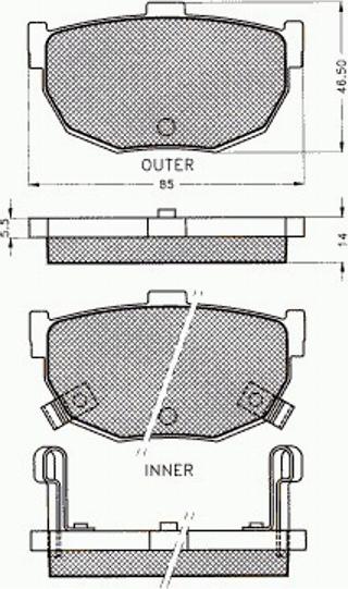 Pex 7120 - Brake Pad Set, disc brake autospares.lv