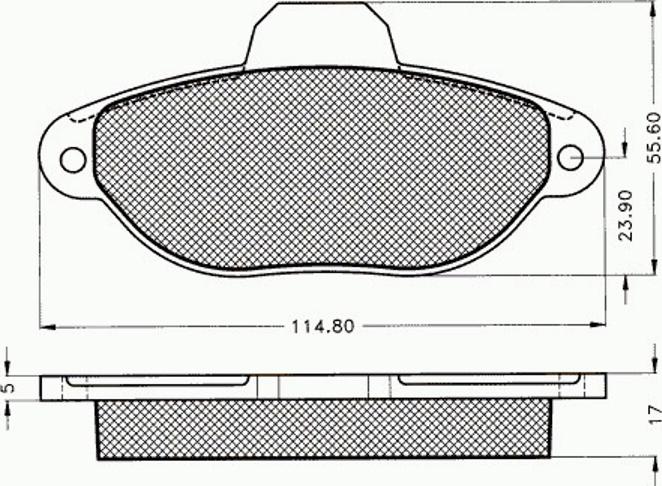 Pex 7.395 - Brake Pad Set, disc brake autospares.lv