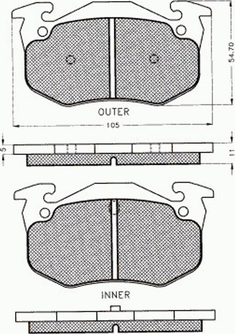 Pex 7361 - Brake Pad Set, disc brake autospares.lv