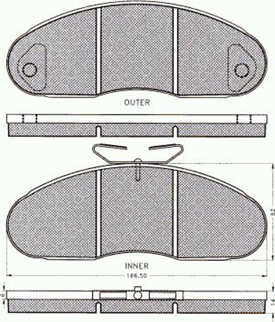 Pex 7339 - Brake Pad Set, disc brake autospares.lv