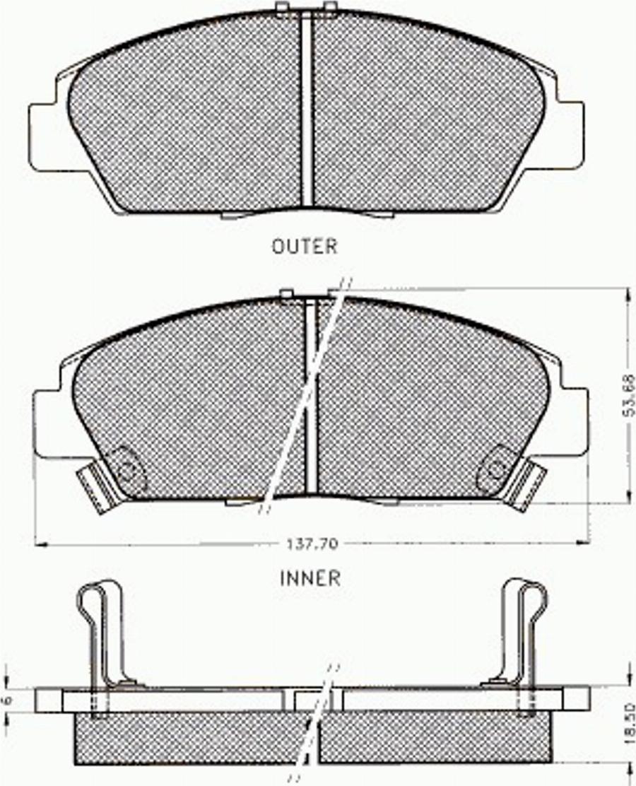 Pex 7244 - Brake Pad Set, disc brake autospares.lv