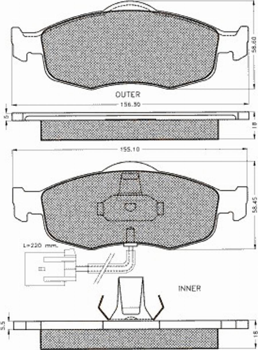 Pex 7254S - Brake Pad Set, disc brake autospares.lv