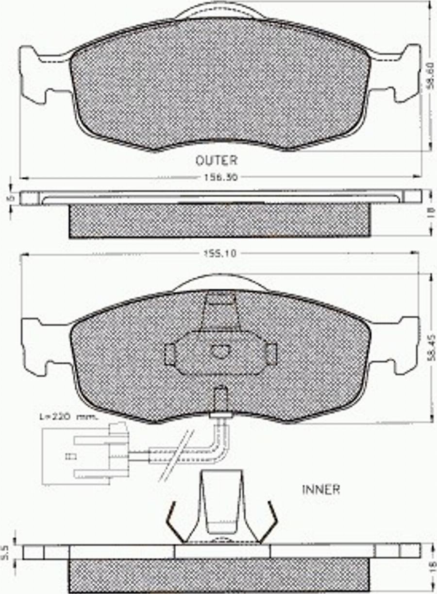 Pex 7254 - Brake Pad Set, disc brake autospares.lv