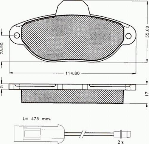 Pex 7227 - Brake Pad Set, disc brake autospares.lv