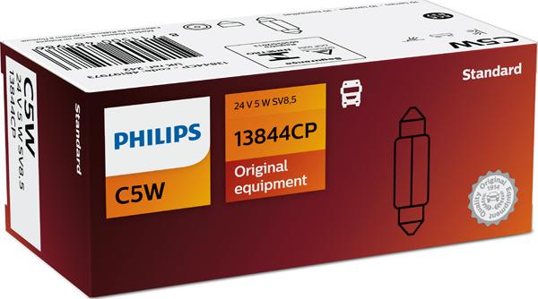 PHILIPS 13844CP - Bulb, licence plate light autospares.lv