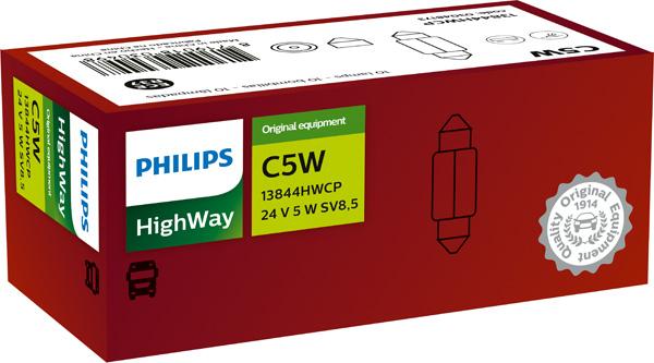 PHILIPS 13844HWCP - Bulb, licence plate light autospares.lv