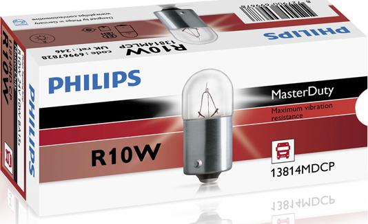 PHILIPS 13814MDCP - Bulb, licence plate light autospares.lv