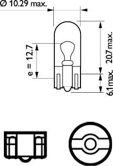 PHILIPS 12961CP - Bulb, indicator autospares.lv