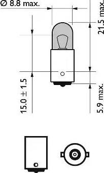 PHILIPS 12929NBVB2 - Bulb, door footwell light autospares.lv