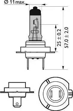 PHILIPS 12972RVS2 - Bulb, daytime running light autospares.lv