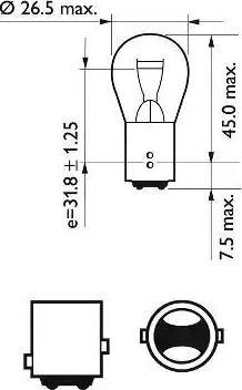 PHILIPS 12499EDBW - Bulb, daytime running light autospares.lv