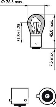 PHILIPS 12496LLECOCP - Bulb, indicator autospares.lv