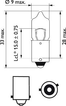 PHILIPS 12036B2 - Bulb, indicator autospares.lv