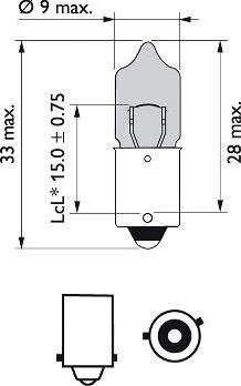 PHILIPS 12036WVUB2 - Bulb, indicator autospares.lv