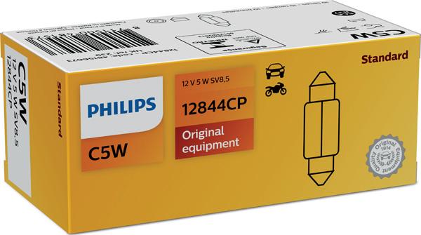 PHILIPS 12844CP - Bulb, licence plate light autospares.lv