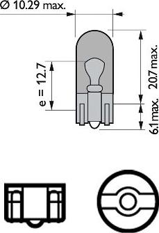 PHILIPS 12396NAB2 - Bulb, indicator autospares.lv