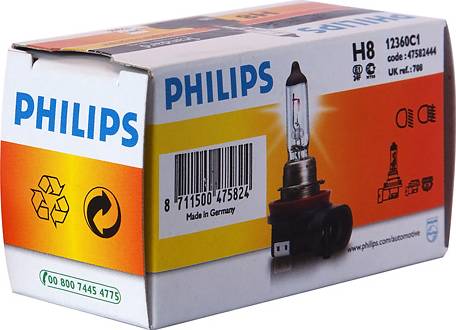 PHILIPS 12360 - Bulb, daytime running light autospares.lv