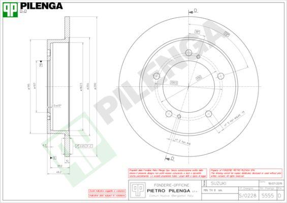 Pilenga 5555 - Brake Disc autospares.lv