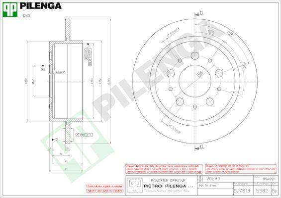 Pilenga 5582 - Brake Disc autospares.lv