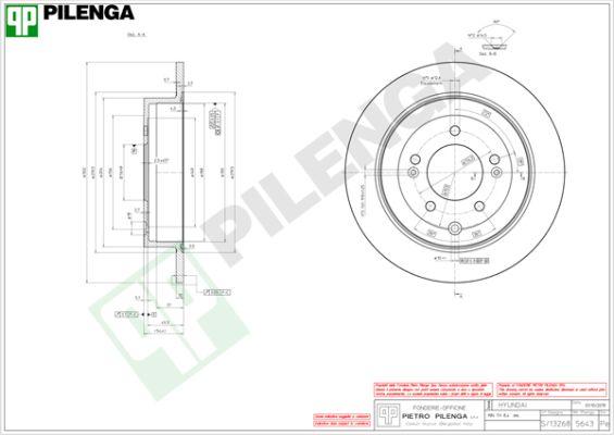 Pilenga 5643 - Brake Disc autospares.lv