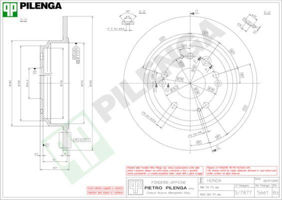 Pilenga 5661 - Brake Disc autospares.lv