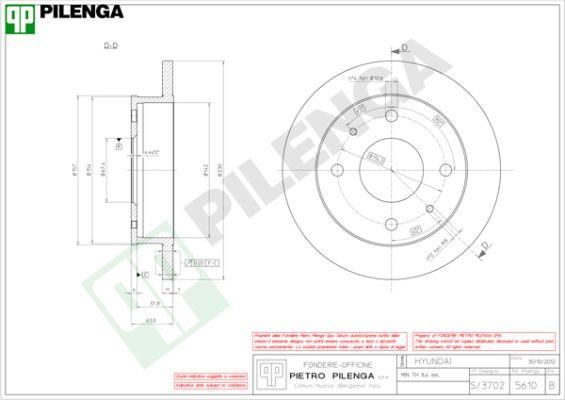 Pilenga 5610 - Brake Disc autospares.lv